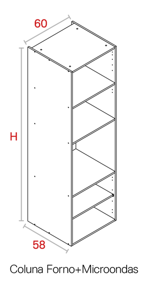 Coluna Forno + Microondas