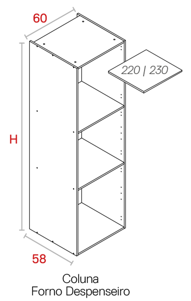 Coluna Forno + Despenseiro